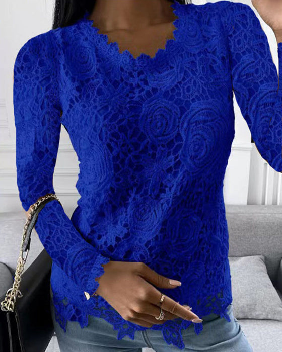 Lace Long Sleeve Top