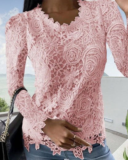 Lace Long Sleeve Top